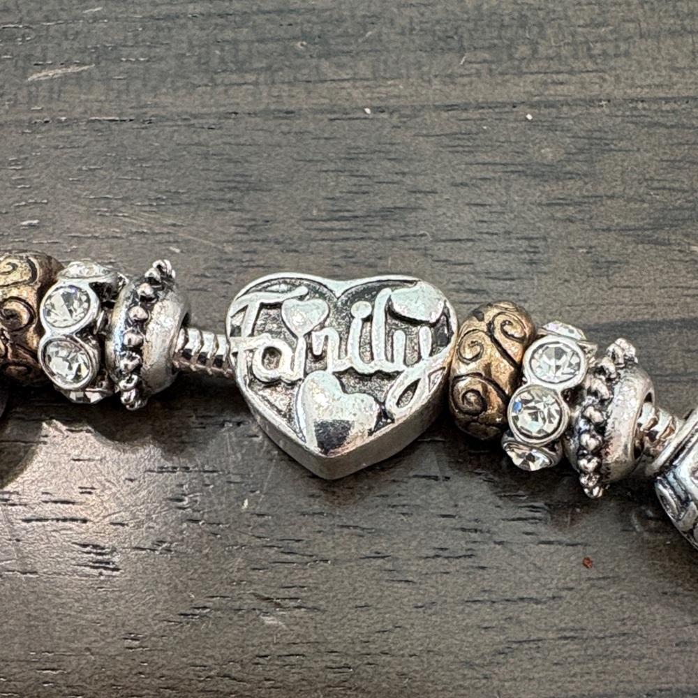 Silver and Gold Charm Bracelet - Picture 2 of 6